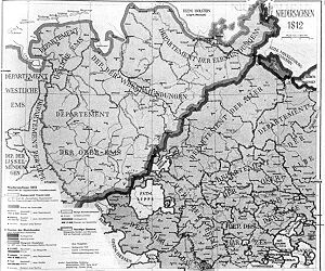 Zur Zeit Napoleons gehörte der Nordwesten des heutigen Niedersachsens zum Kaiserreich Frankreich, während der Südosten mit Göttingen ein Teil des Königreichs Westphalen war