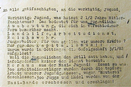 Flugzettel des ISK Kassel, 1944 in Kassel und Umgebung verteilt. Foto: Sammlung Max Mayr