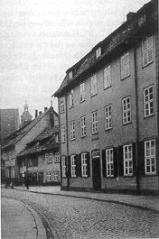 Erxlebens Wohnhaus Neustadt 12 (abgerissen).Foto: Städtisches Museum Göttingen