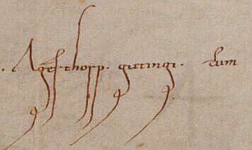 Urkunde Kaiser Otto I. aus dem Jahr 953 mit der ersten Erwähnung des Ortes Gutingi