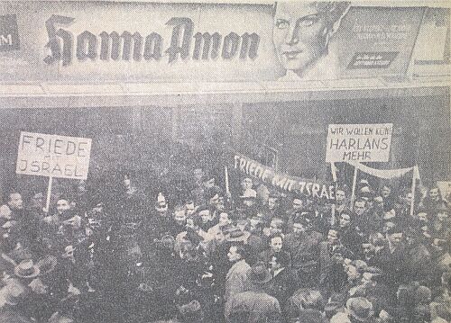 Proteste bei der Aufführung des Films "Hanna Amon"