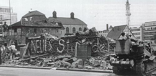 Abriss des Universitäts-Reitstalls 1968