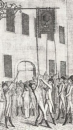 "Demolirung des Schreiner Schilds von denen Göettinger Herren Studenten zu Göettingen den 25ten july 1790"
