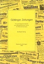 Veröffentlichungen des Stadtarchivs Göttingen, Bd. 1